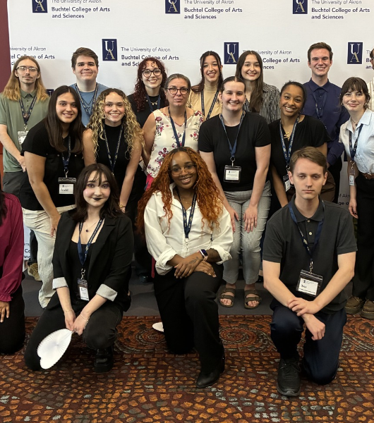 Psychology Students Posing after Research Day